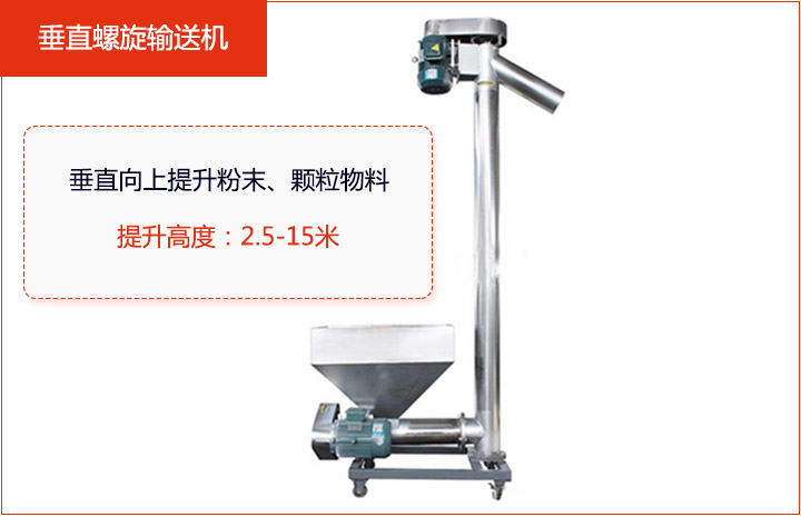 适合垂直或大倾角输送粉状、颗粒物料